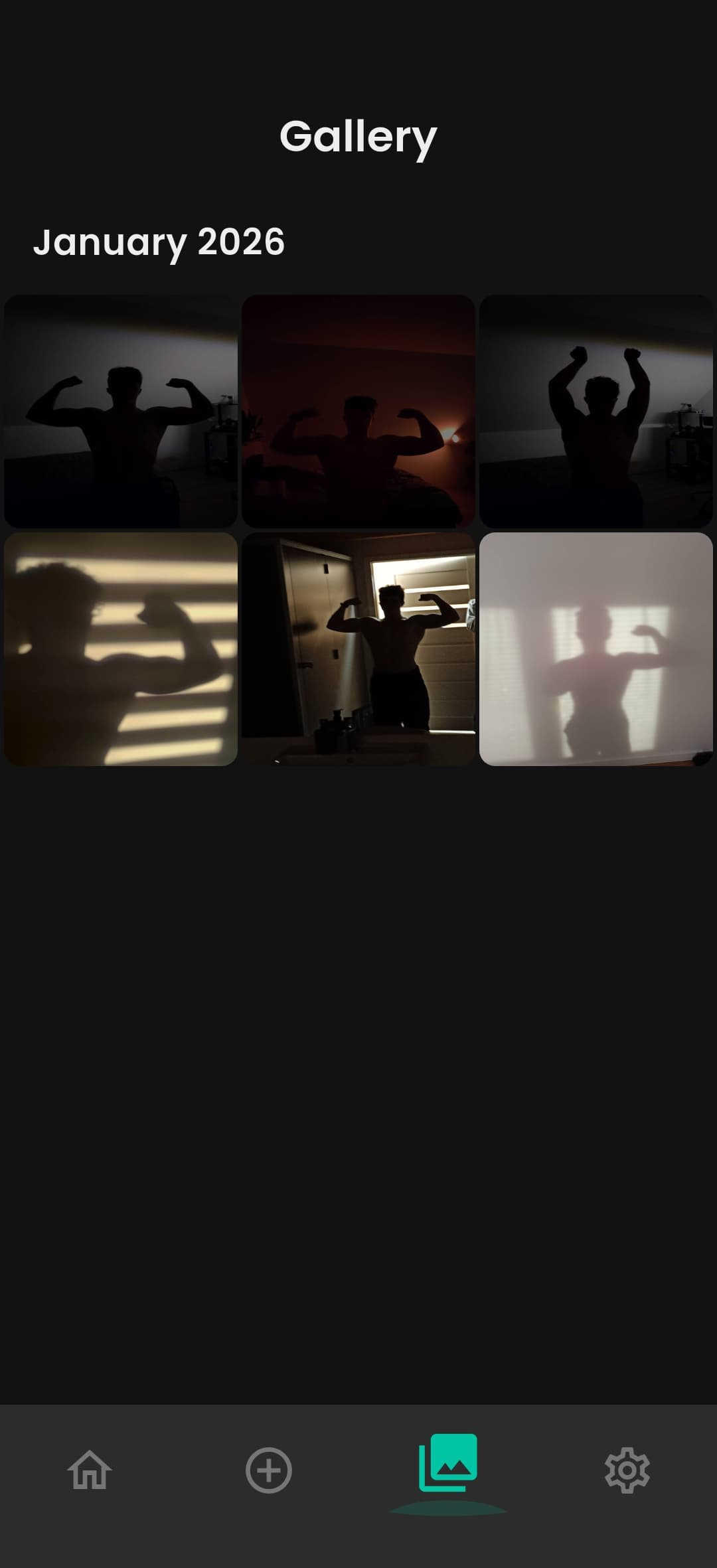 BodyLog AI photo gallery grid